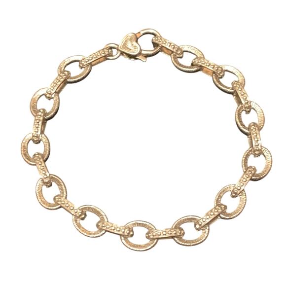 Judith Ripka Bracelet Sterling Silver Links w/ Dots & Lines 7.25 Inches Vintage - Picture 4 of 8